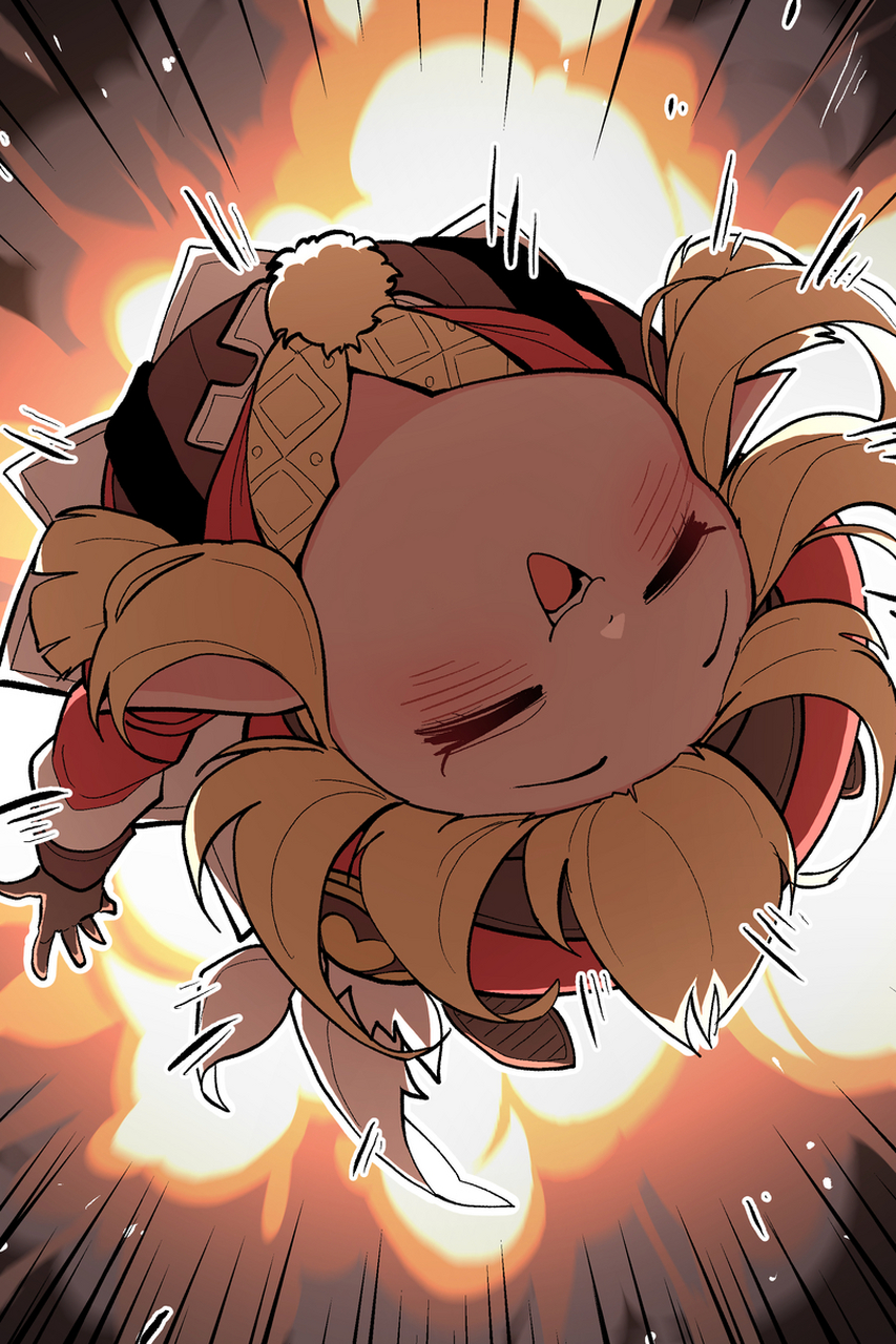 炸鱼的小可莉 #原神# 画师:chongdugae