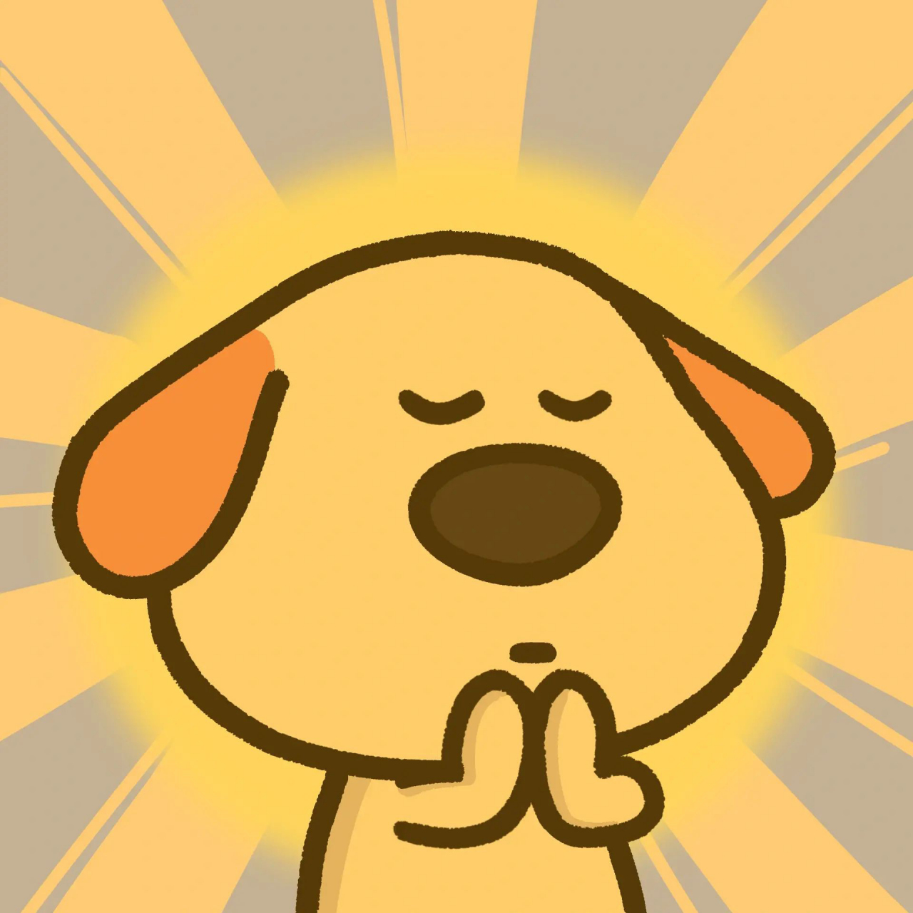 超可爱小黄狗卡通头像98 今日份的营业狗,搞怪又可爱的小黄狗简笔画