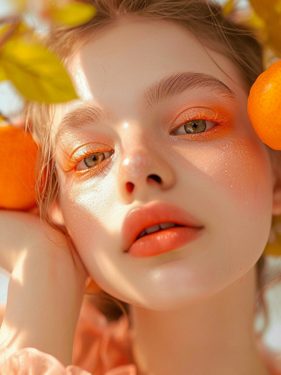 "大橘大利"妆容犹如新年的璀璨颂歌,以其明亮的橘色眼影传递着欢愉与