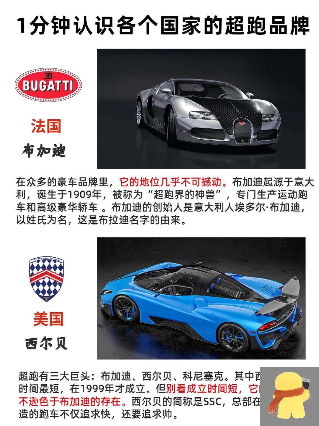 轿车超跑对比车型