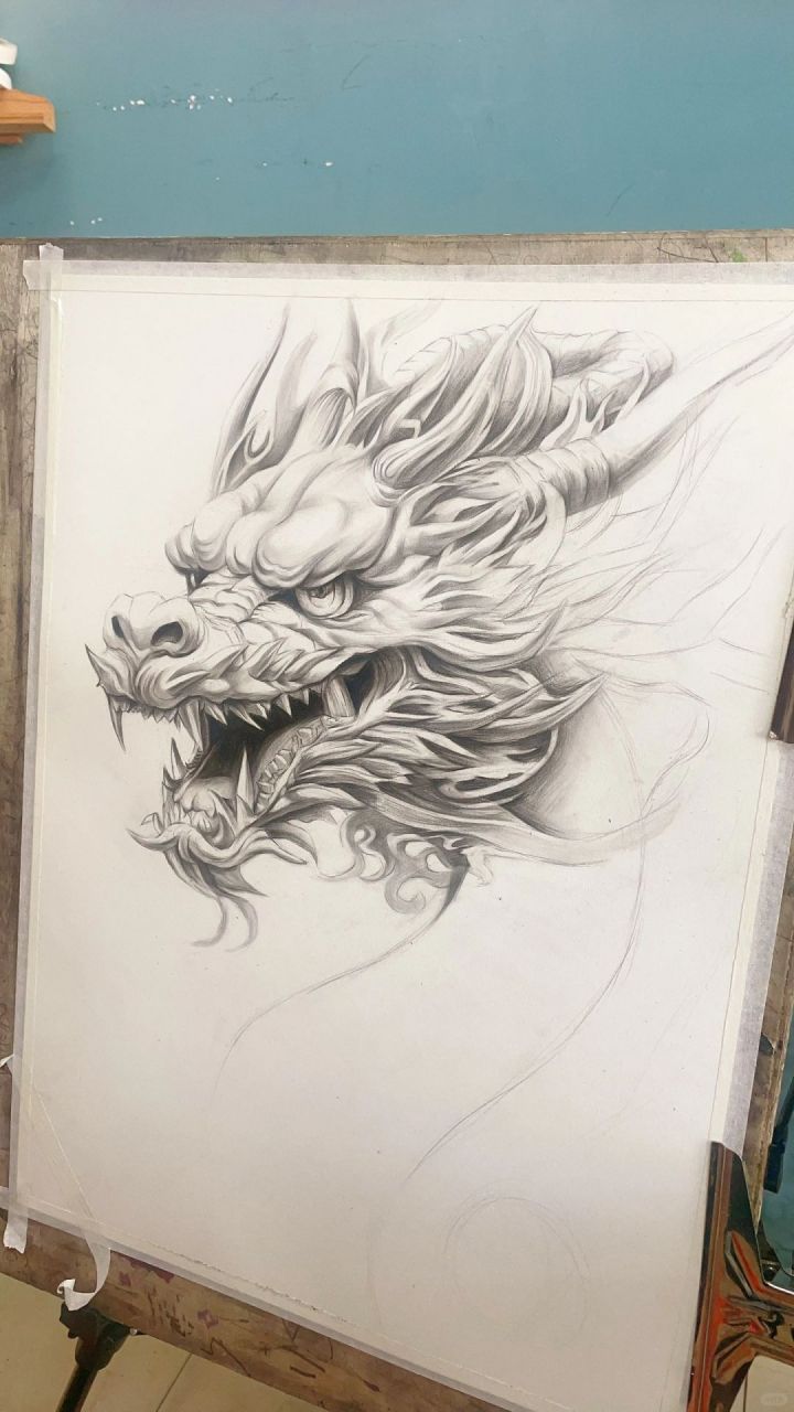 素描龙艺术创作中的个人感悟与技法分享
