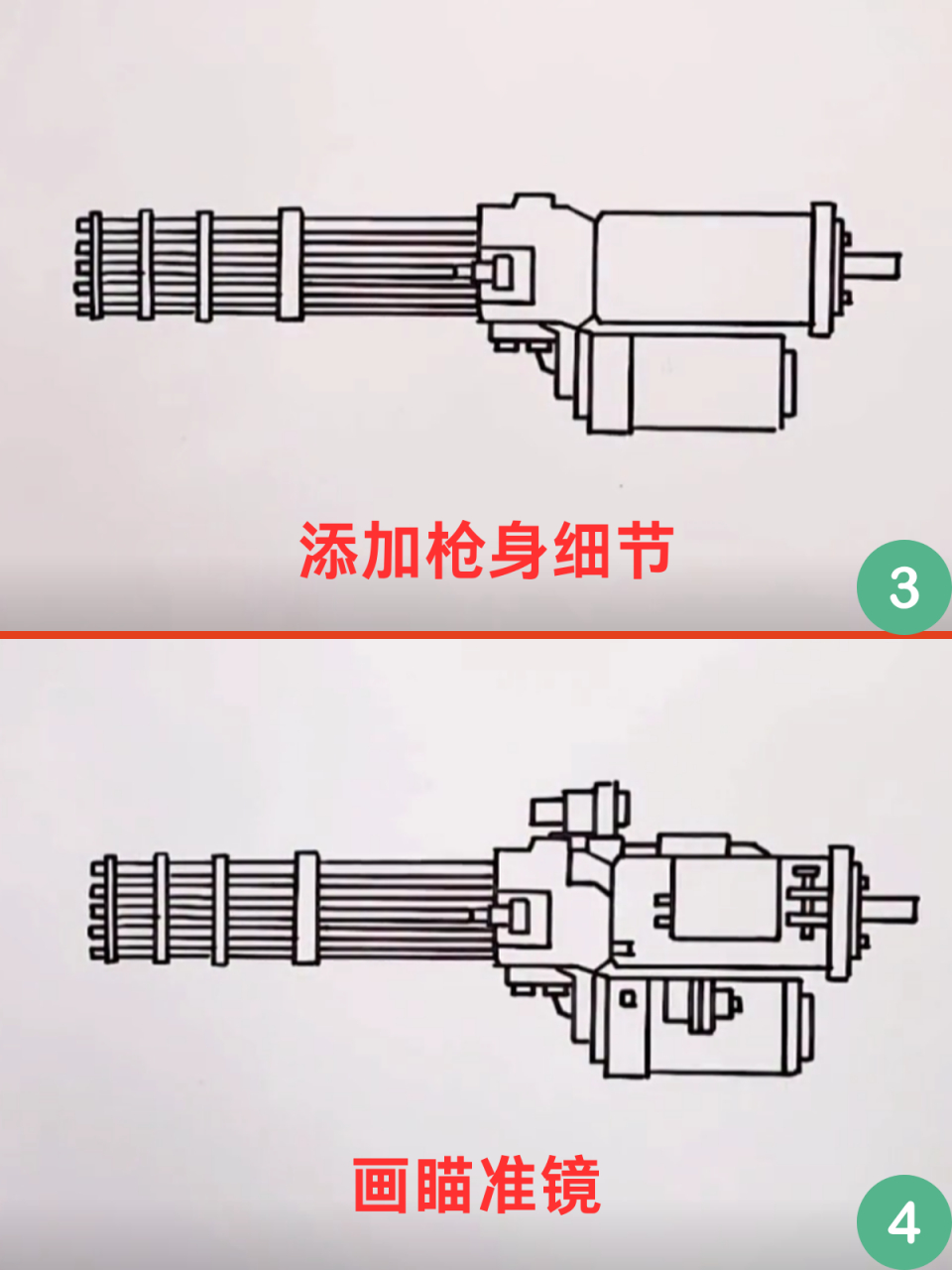 加特林怎么画简笔画图片