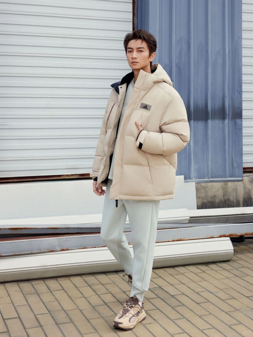 陈晓实力演绎冻龄暖男风范,adidas新款羽绒服穿搭秒变冬季型男教科书