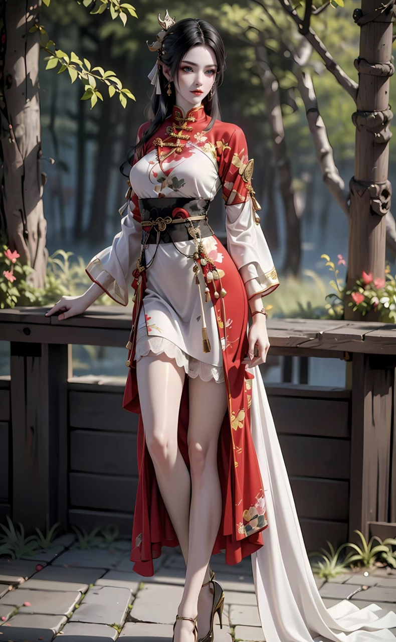 斗破苍穹 美杜莎 高清手机壁纸来喽  当她穿上红色衣服时,仿佛整个人