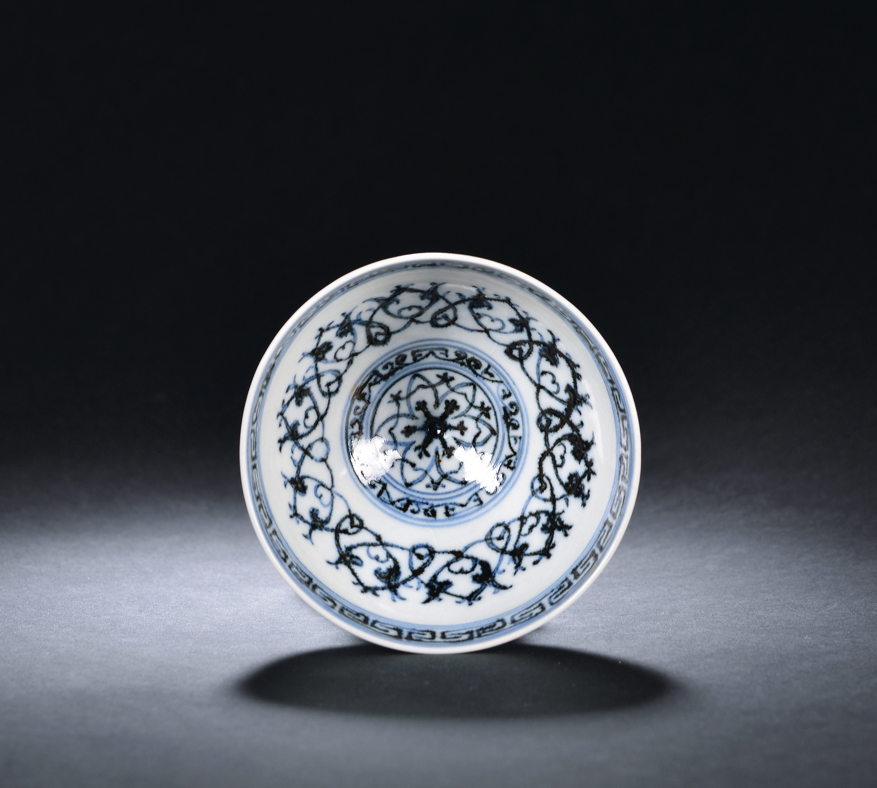 永乐青花鸡心杯,中华十大名杯之一