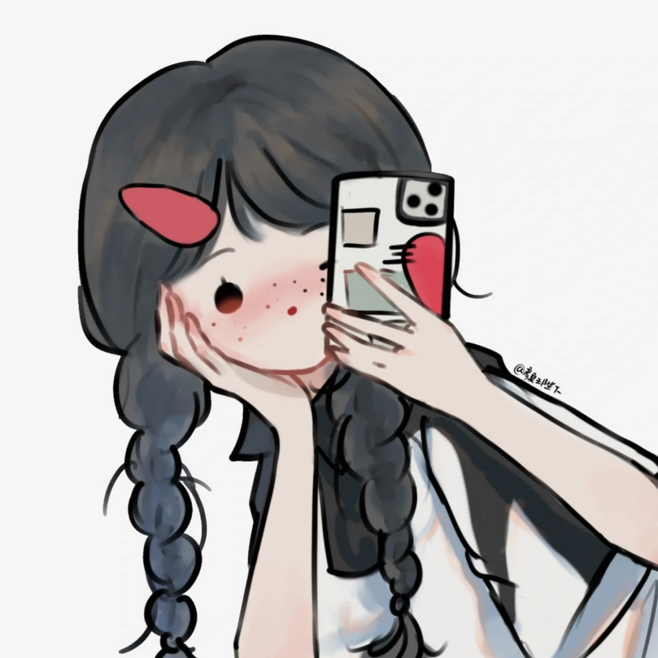 敲敲敲可爱q版手绘头像