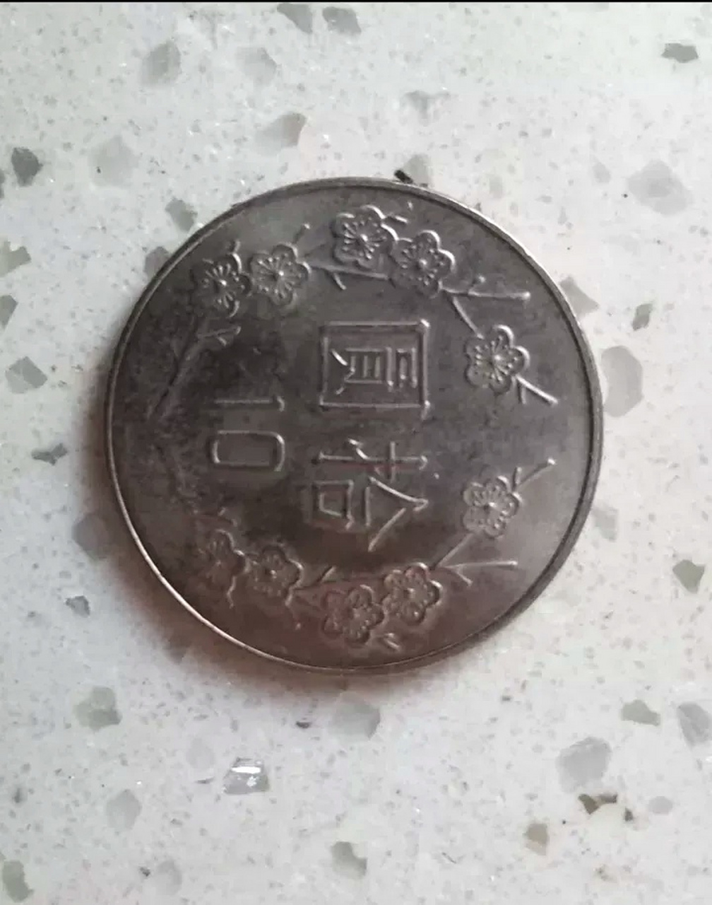 今天在菜市场购物时,偶然拾得一枚硬币,正面标明面值为十元.