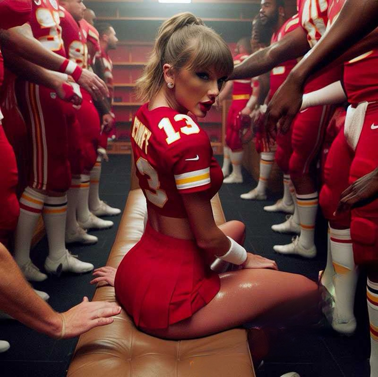 霉霉的这组网络流传图片真是达到了可以以假乱真的程度,画面露骨到