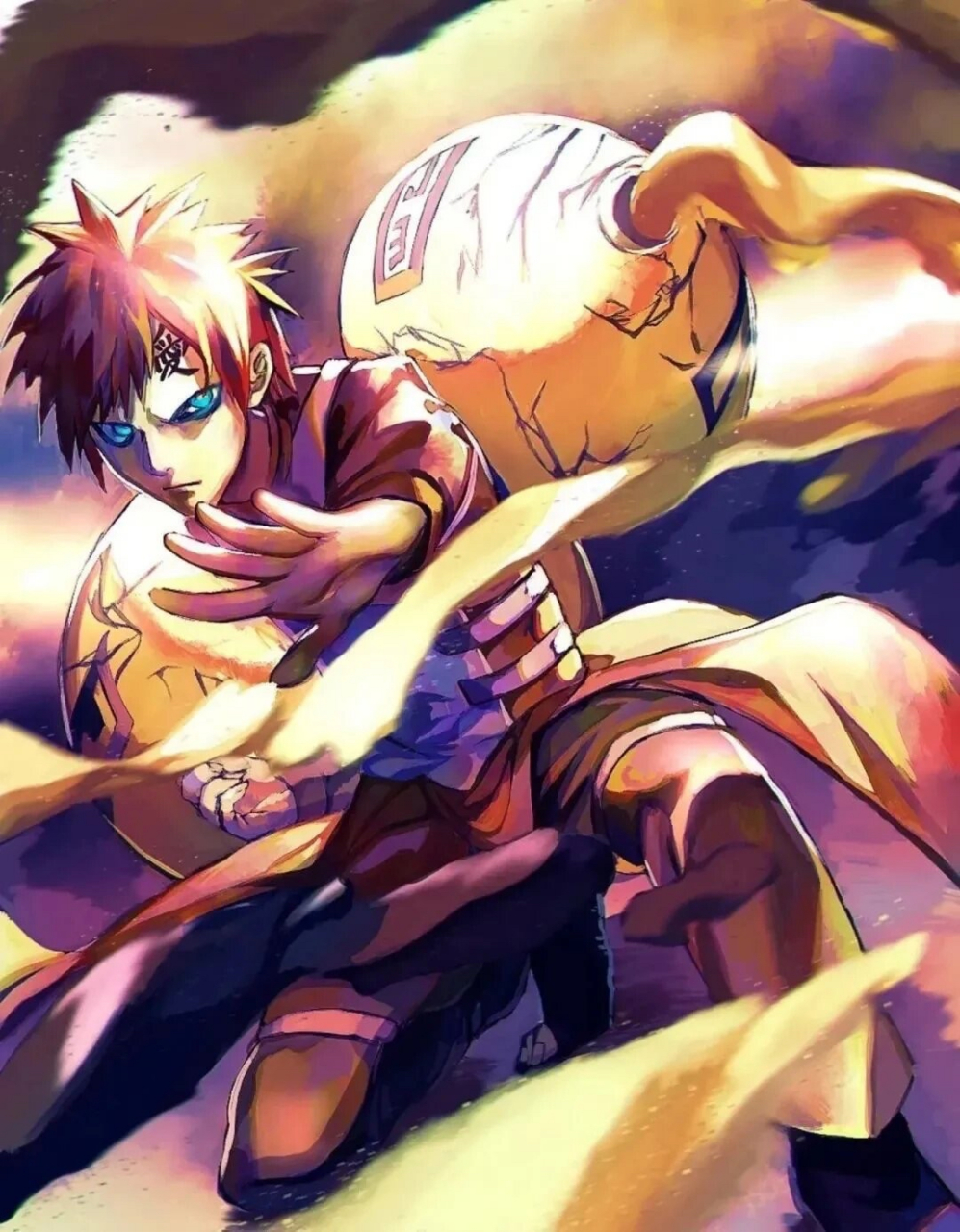 我爱罗超帅头像#热点引擎计划# #插画# #动漫