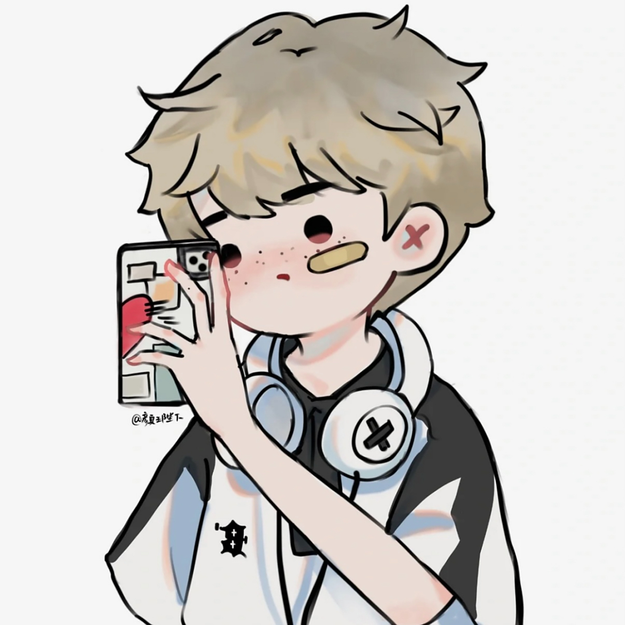 敲敲敲可爱q版手绘头像