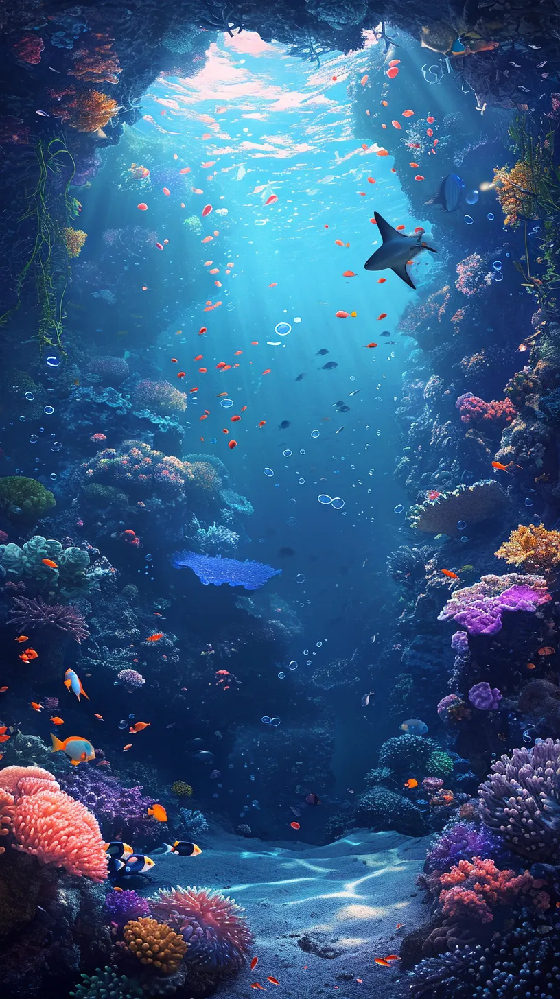 深海蓝色梦幻手机壁纸,让你感受海洋的壮丽与神密 #最靓头像壁纸征集