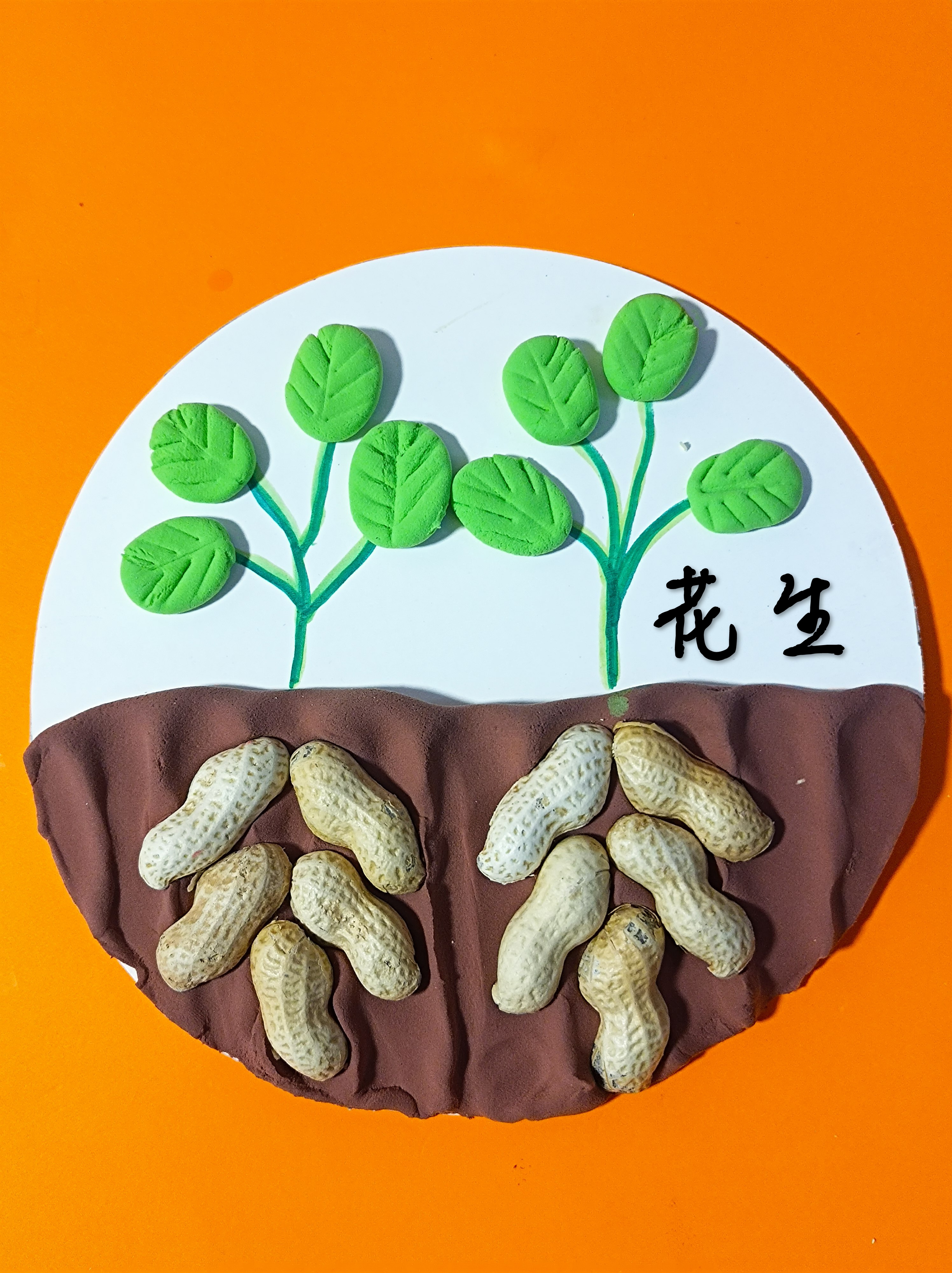 花生黏土手工画