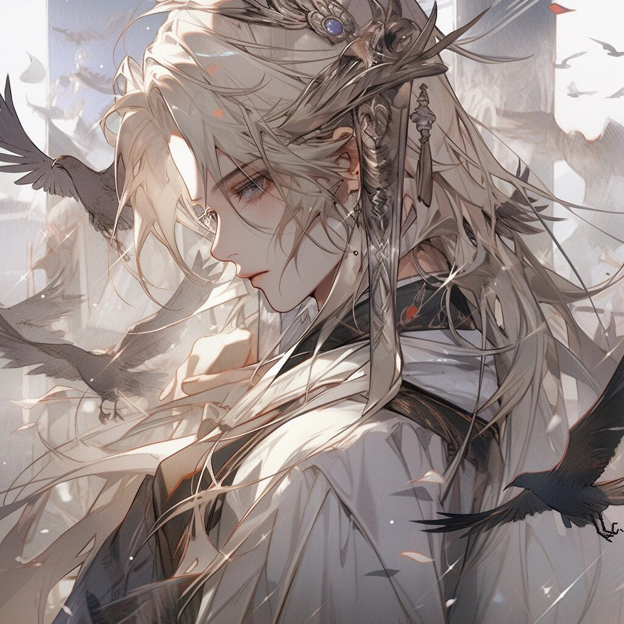 【▪️空鸟集】古风男生头像  每当我在时光的长河中不经意地流转