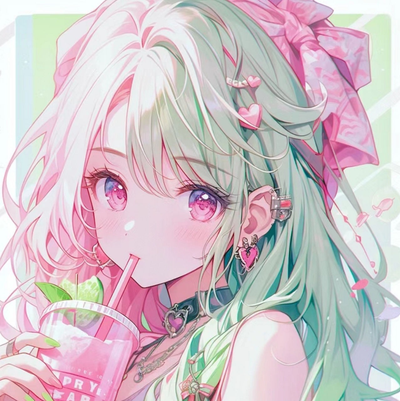 【二次元美少女头像分享】 吃货头像.爱吃东西的美少女.