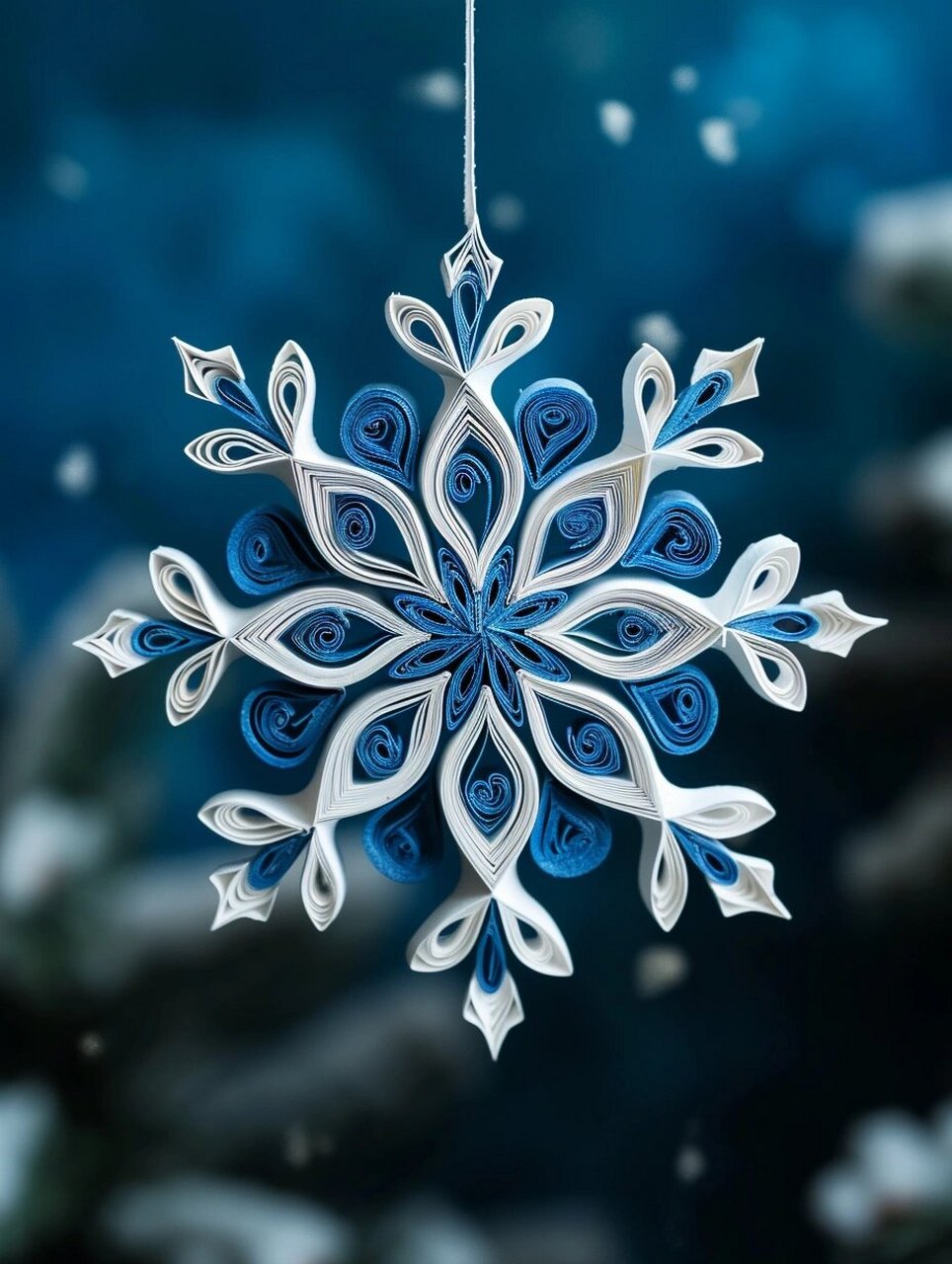 制作衍纸雪花并不复杂,只需要一些基本的工具和材料:衍纸条,白胶,画框