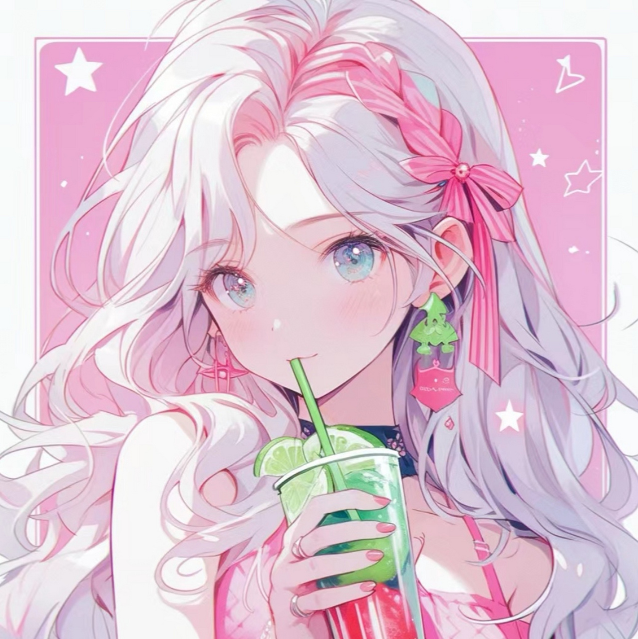 【二次元美少女头像分享】 吃货头像.爱吃东西的美少女.