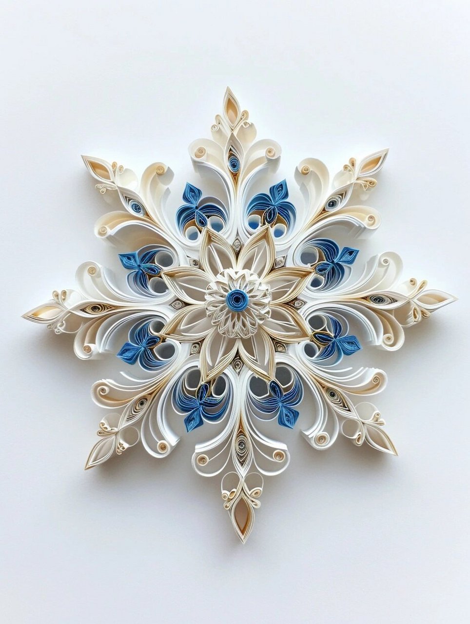 手工创意衍纸雪花  衍纸,又称为卷纸艺术,是一种通过卷曲纸张来创造出