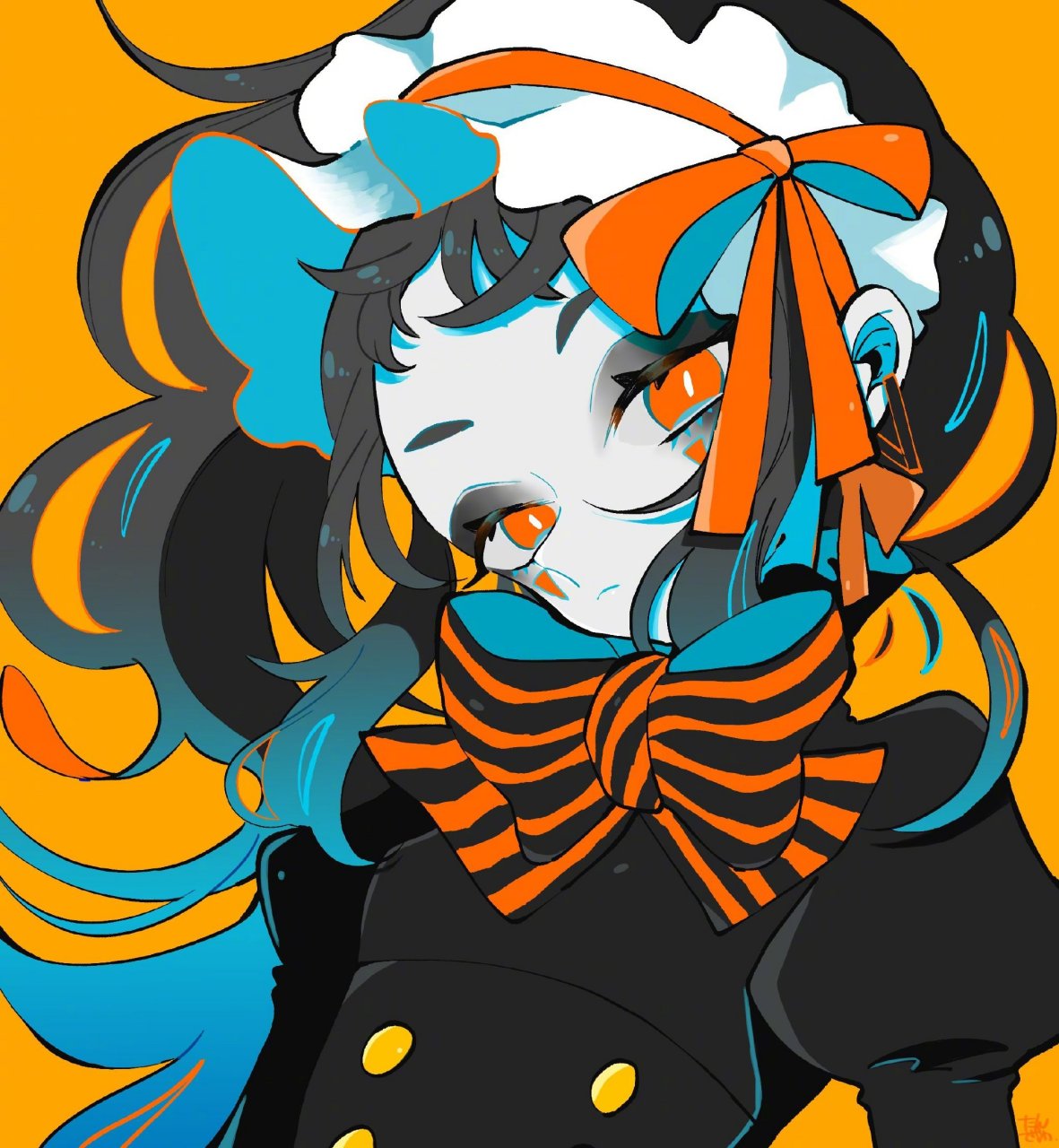 二次元少女绘画,配色绝了|插画师丹沢ヒロ twi:ruber_sal #二次元