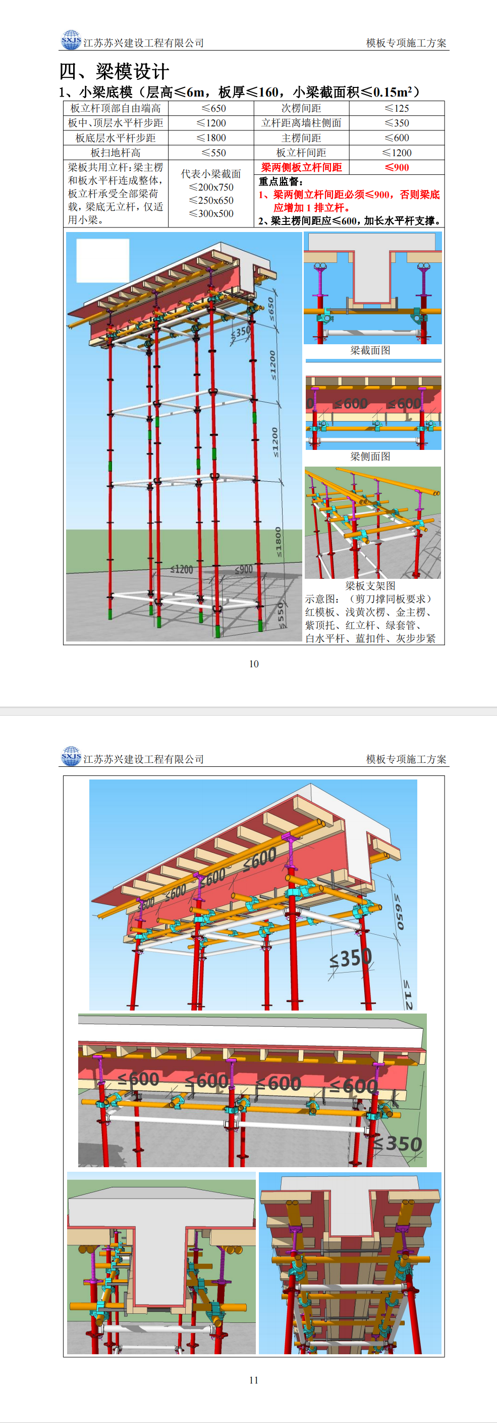 高支模施工方案:彩色图文版本,内容标准规范,甲方看了一定满意