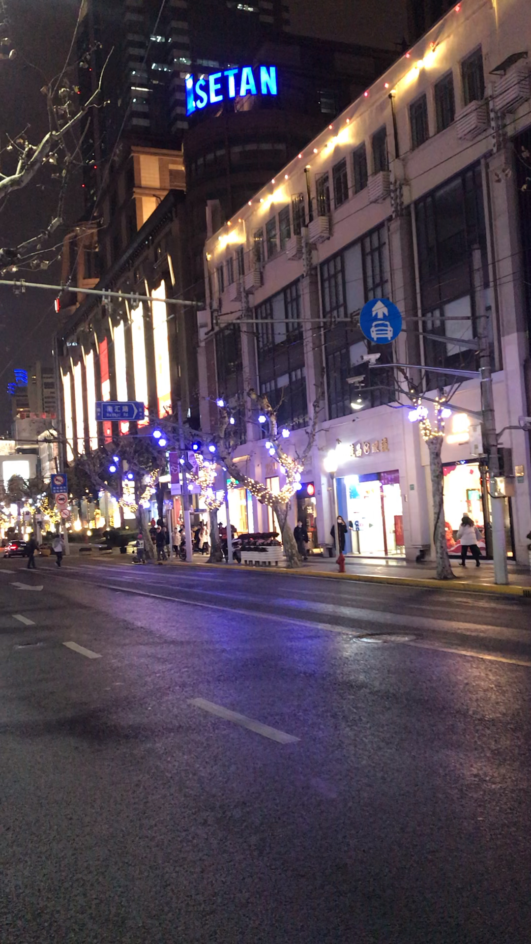 上海街景南京西路夜景