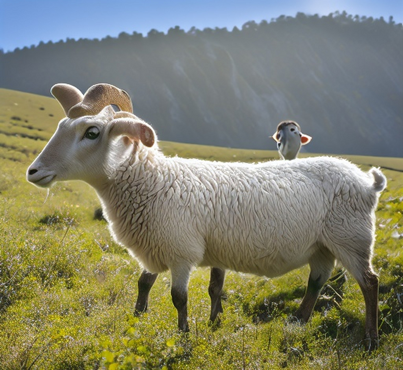 羊的外貌特征包括长有角,尾巴短小,皮毛柔软等.
