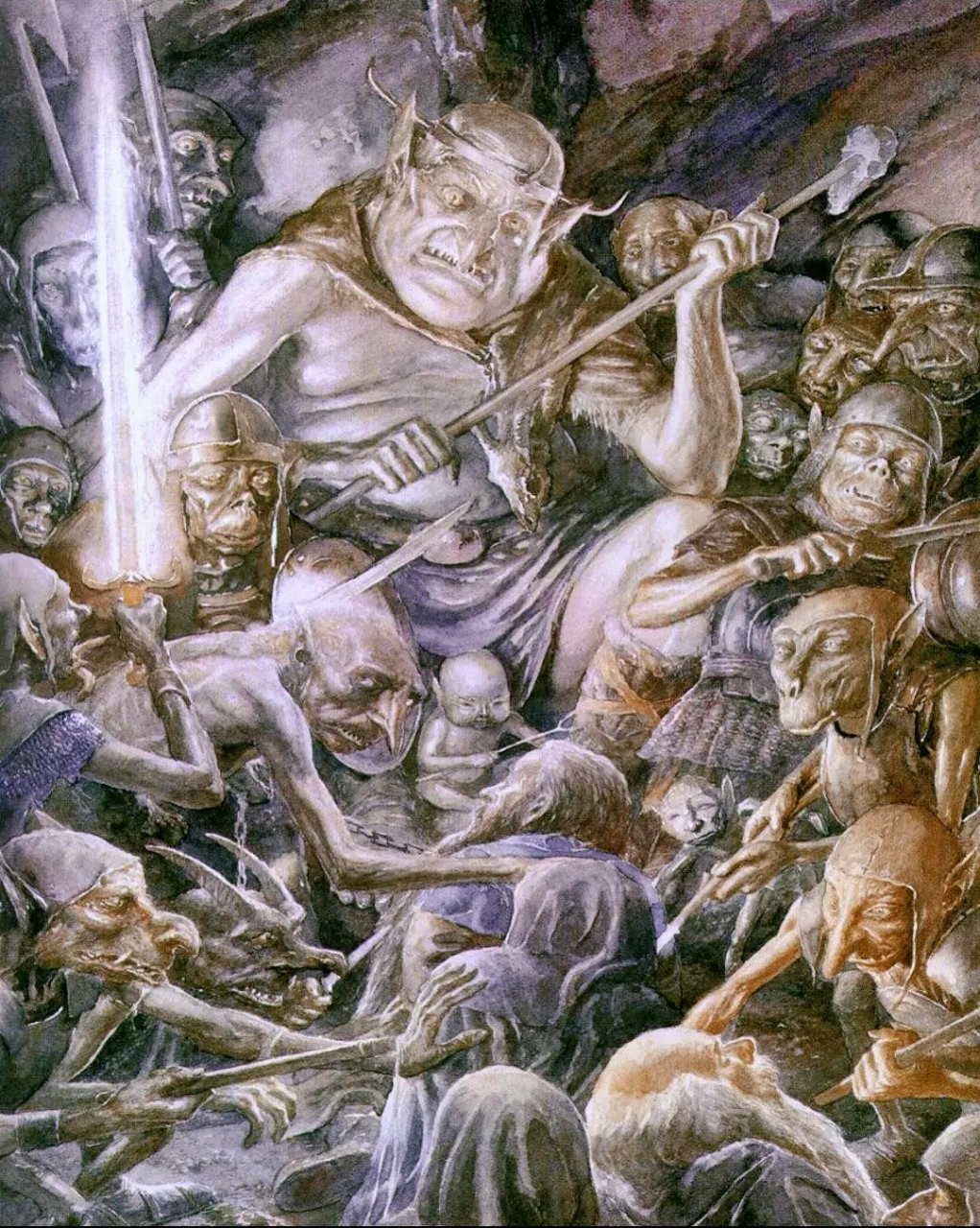 英国画家alan lee绘制的小说《霍比特人》插画欣赏,再现了书中精彩的