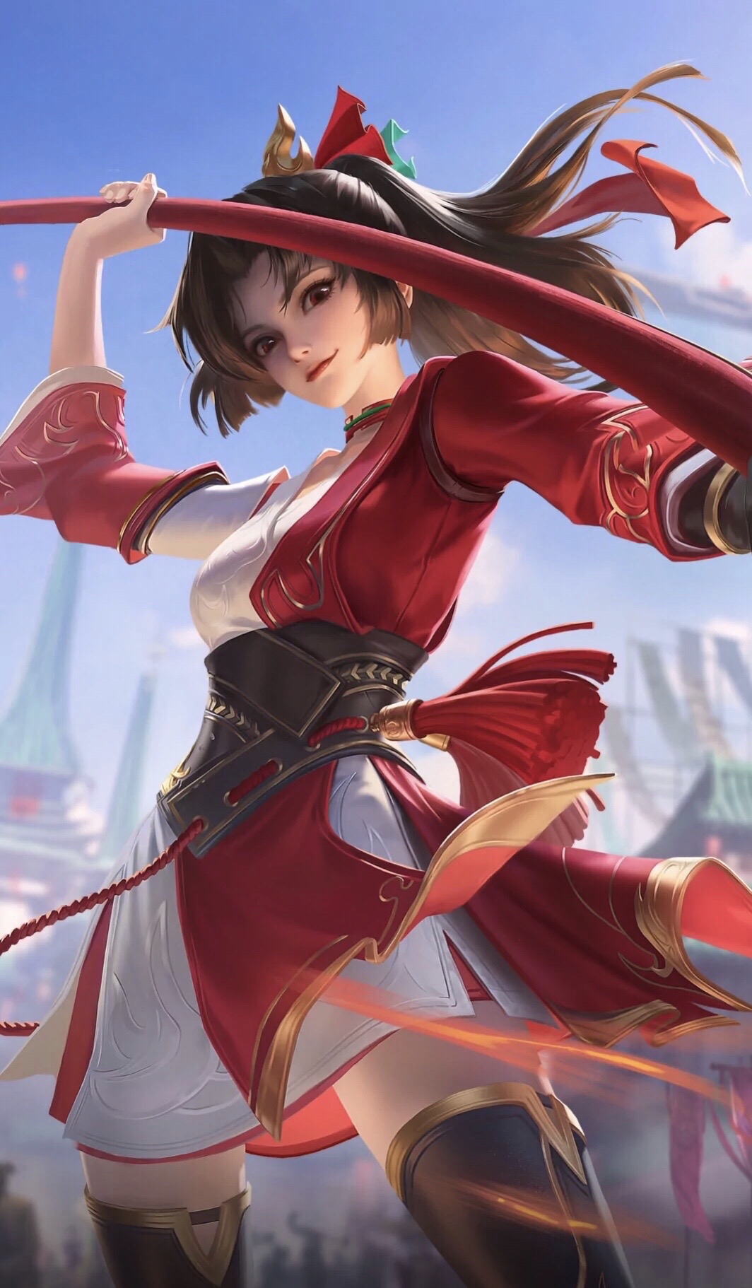 王者荣耀 云缨 高清手机壁纸来.@暴汗马甲线的动态