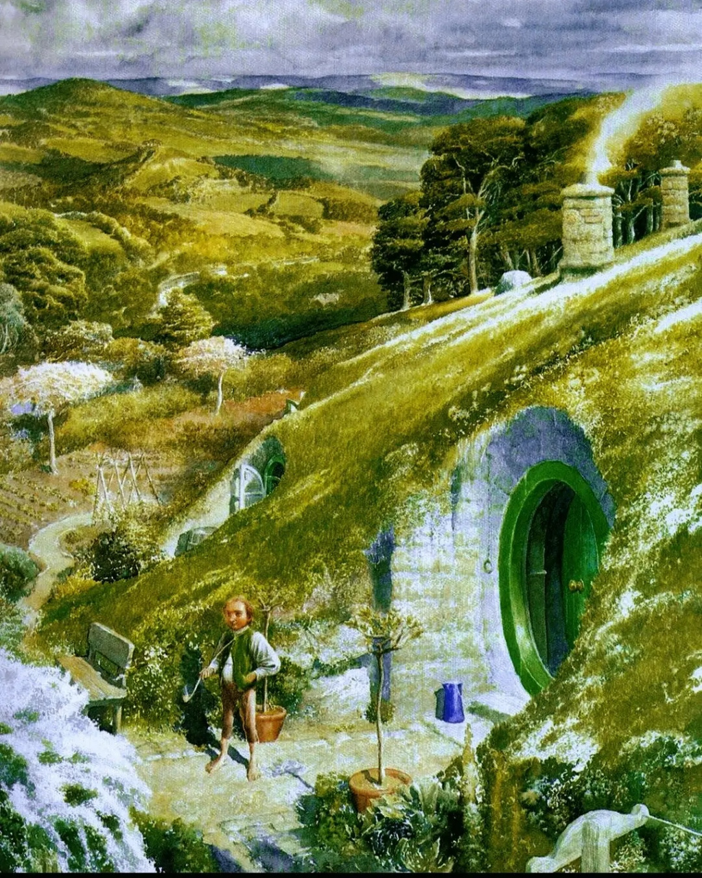 英国画家alan lee绘制的小说《霍比特人》插画欣赏,再现了书中精彩的