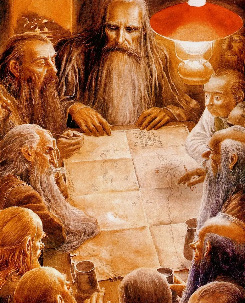 英国画家alan lee绘制的小说《霍比特人》插画欣赏,再现了书中精彩的