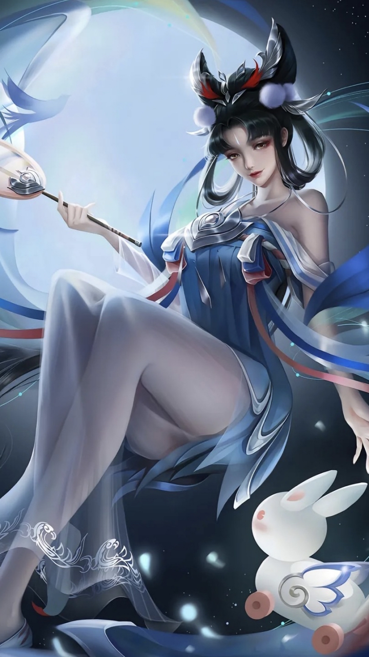 王者荣耀 嫦娥 高清手机壁纸来喽  嫦娥的美,可是一直流传着,从我小