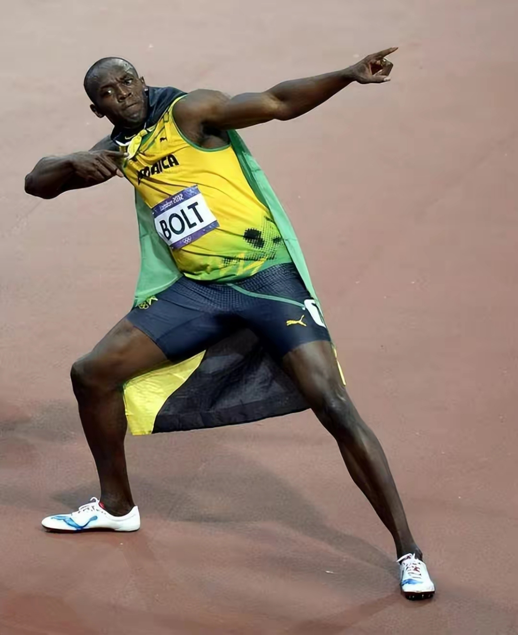 牙买加9598"百米飞人"博尔特,一个田径场上的"黑色闪电"100米奥运