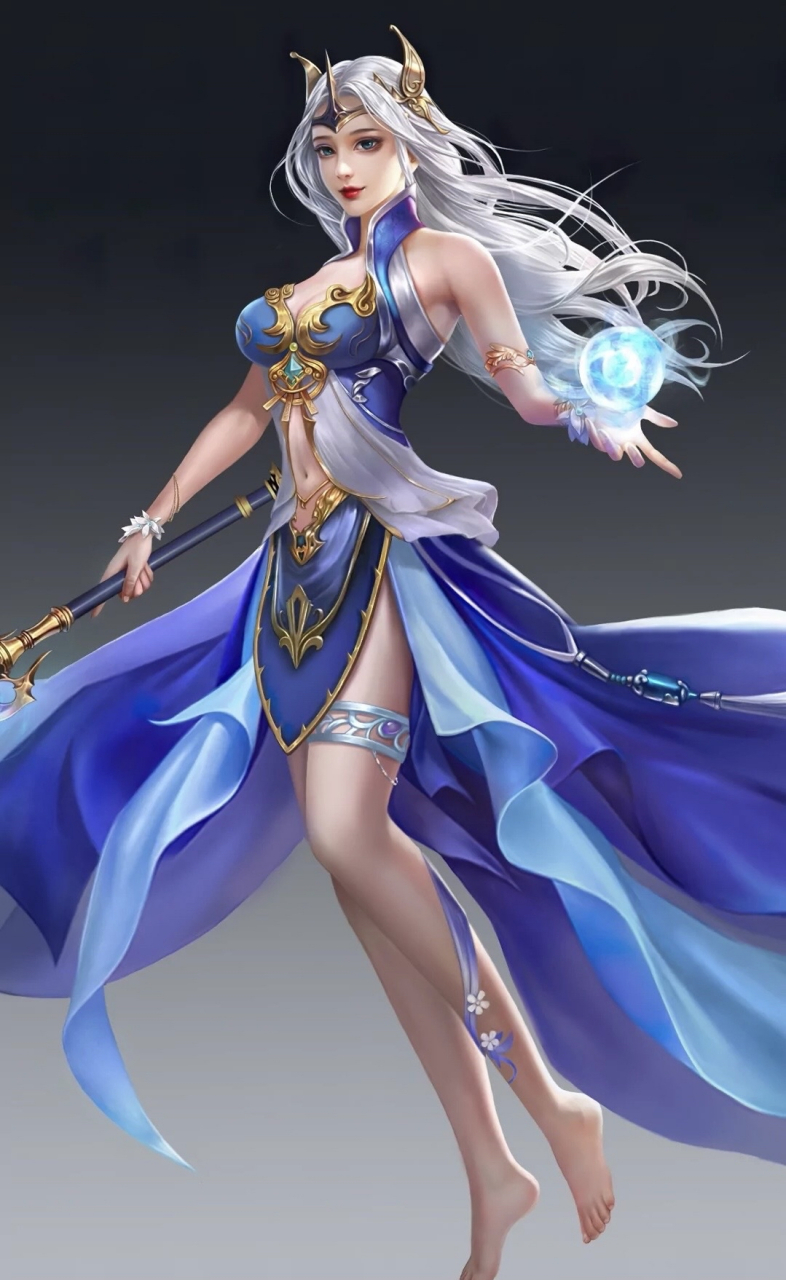 王者荣耀 王昭君 高清手机壁纸来喽  这么美的王昭君你们见过吗,冰雪