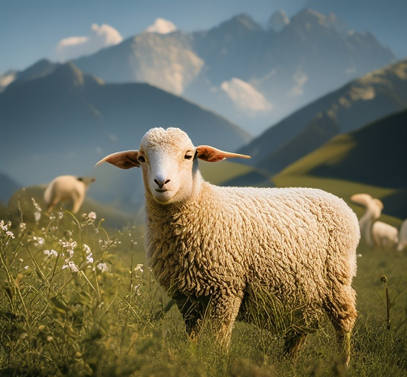 羊是哺乳动物,它们性格温顺,十分可爱