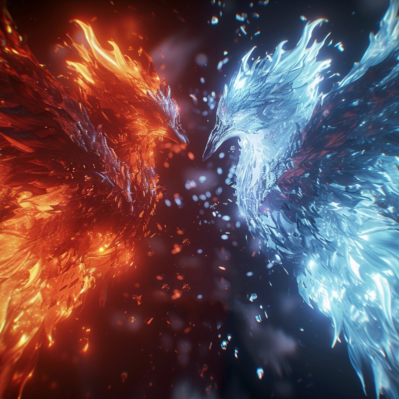 【双生进化】冰凰火凤  冰凰火凤,一对让人惊艳的神秘生灵,它们在冰与