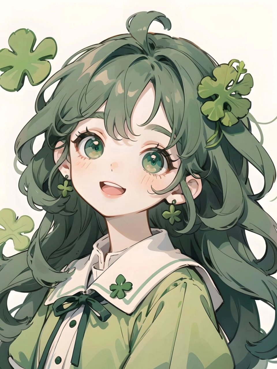 多巴胺女孩绿色幸运草  多巴胺女孩,一个充满活力和激情的代名词,她