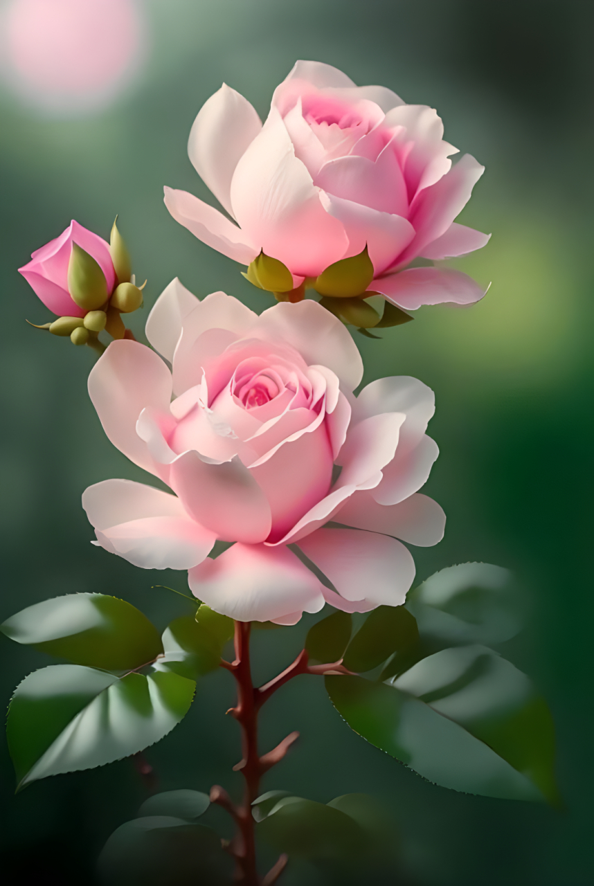 花朵图片,清新淡雅的玫瑰