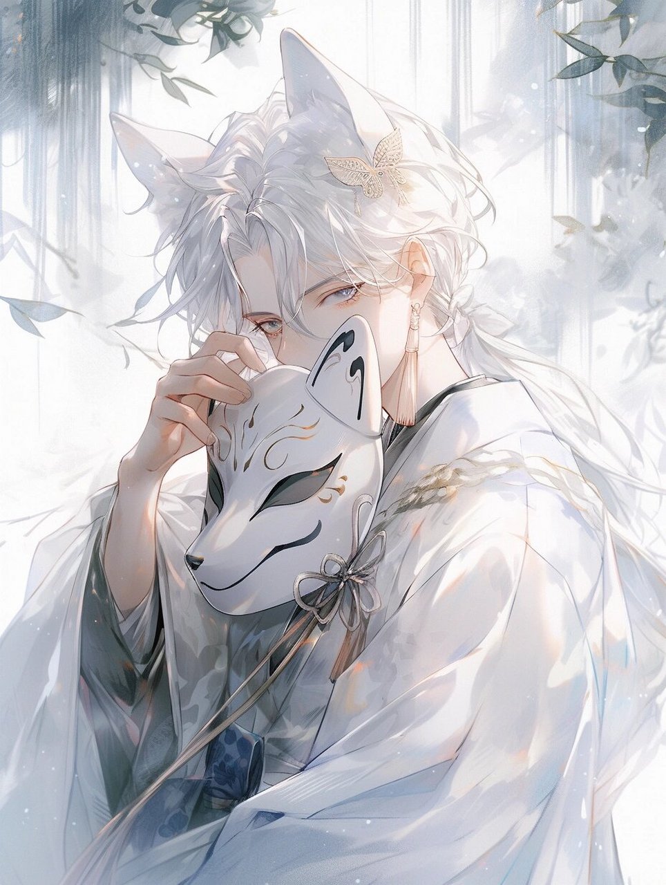 中国风头像  狐少年古风帅哥头像壁纸