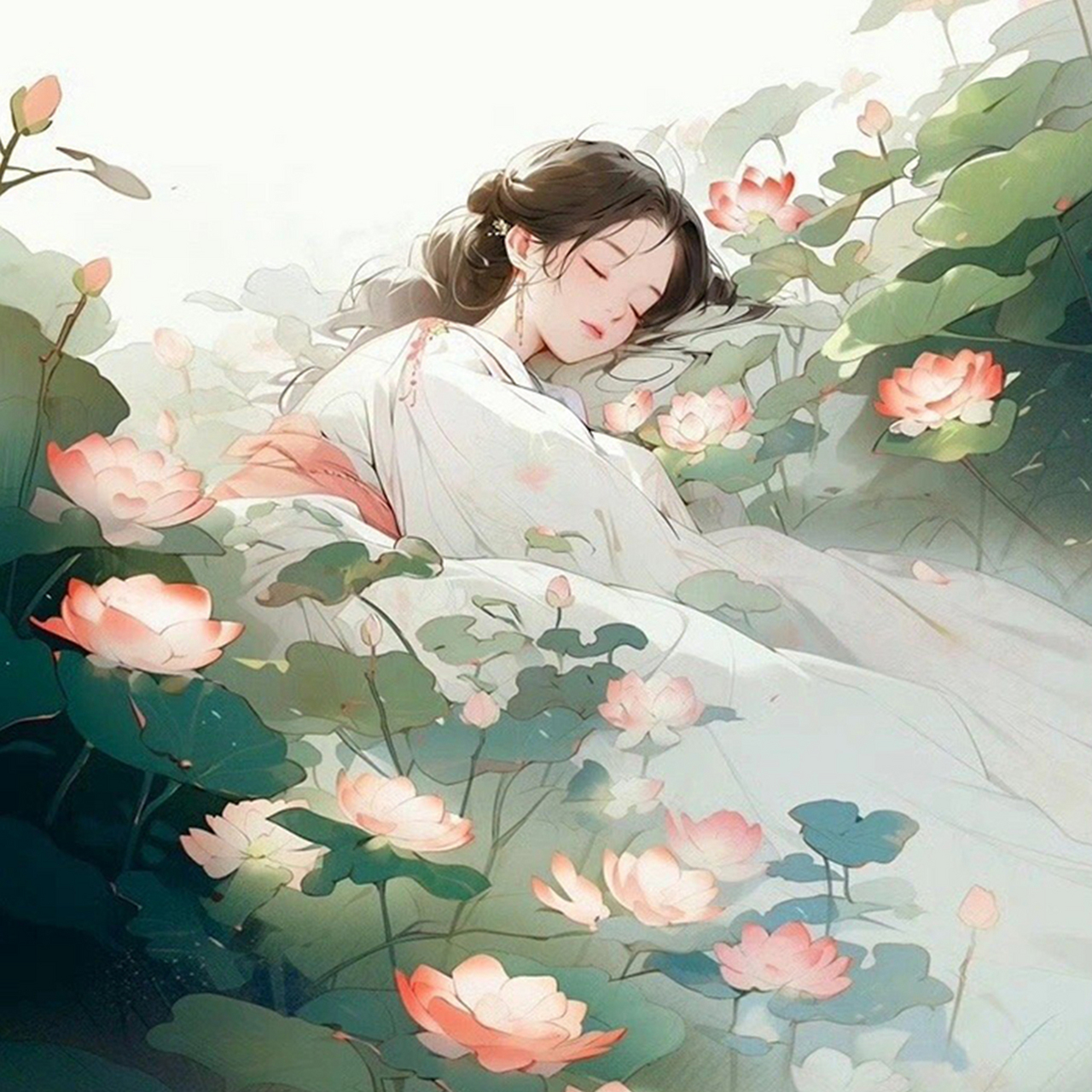 慵懒古风少女 唯美动漫头像 我有一壶酒,足以慰风尘.