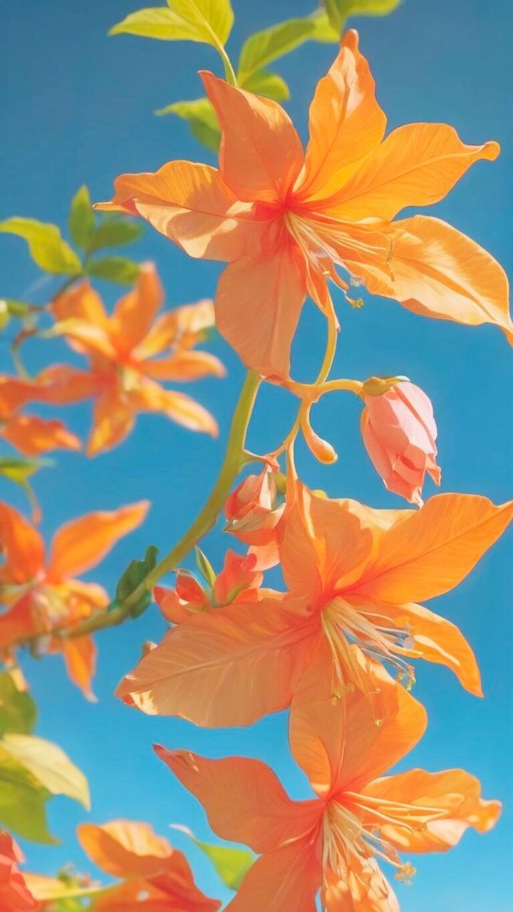 花朵美图,记忆中的凌霄花