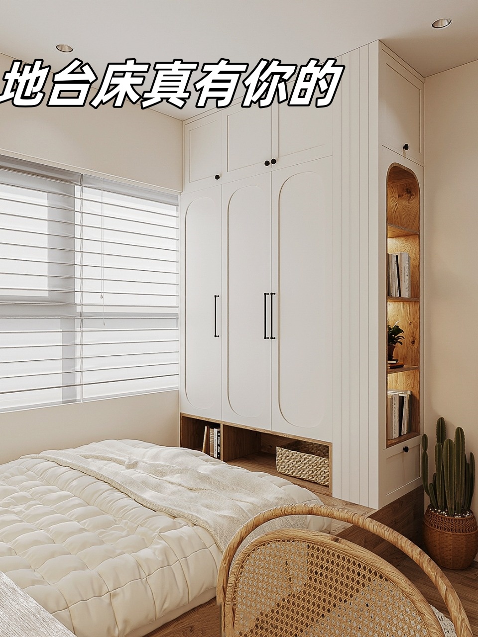 不仅睡眠收纳两不误,还能衍生出额外储物空间,颜值与实用并存!