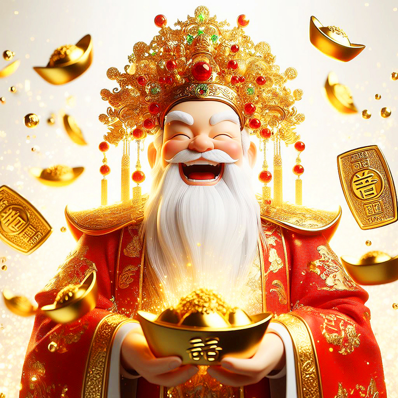 最靓头像壁纸征集赛# #财神# #财神爷# 财神送财,你接不接?