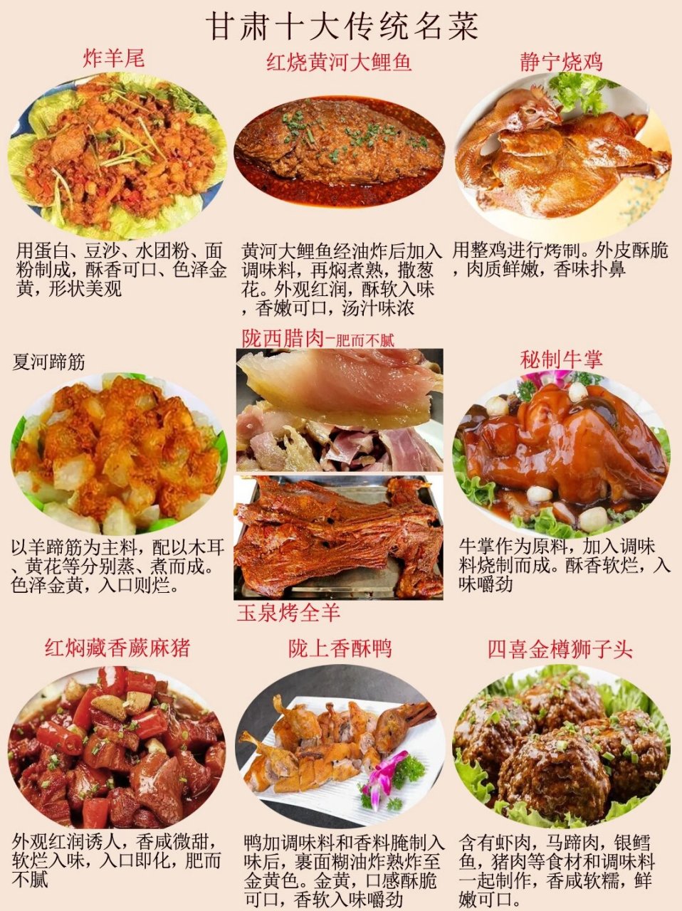 甘肃十大特色小吃  甘肃十大特色小吃和传统名菜有兰州牛肉面,甘肃