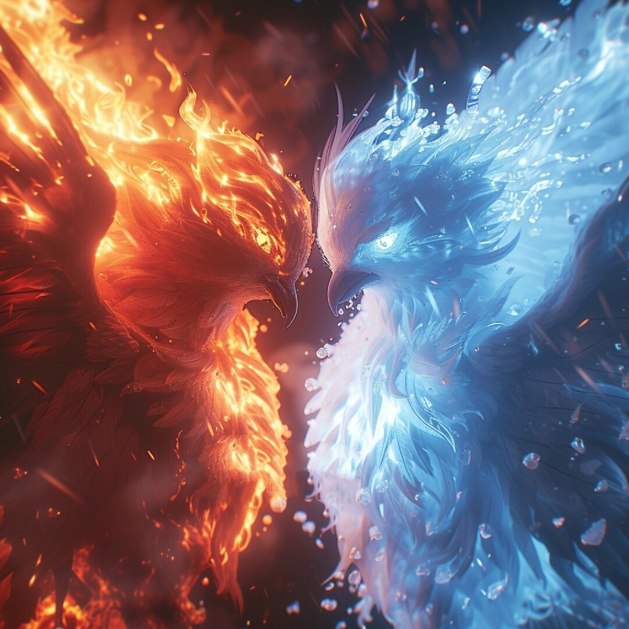 【双生进化】冰凰火凤  冰凰火凤,一对让人惊艳的神秘生灵,它们在冰与