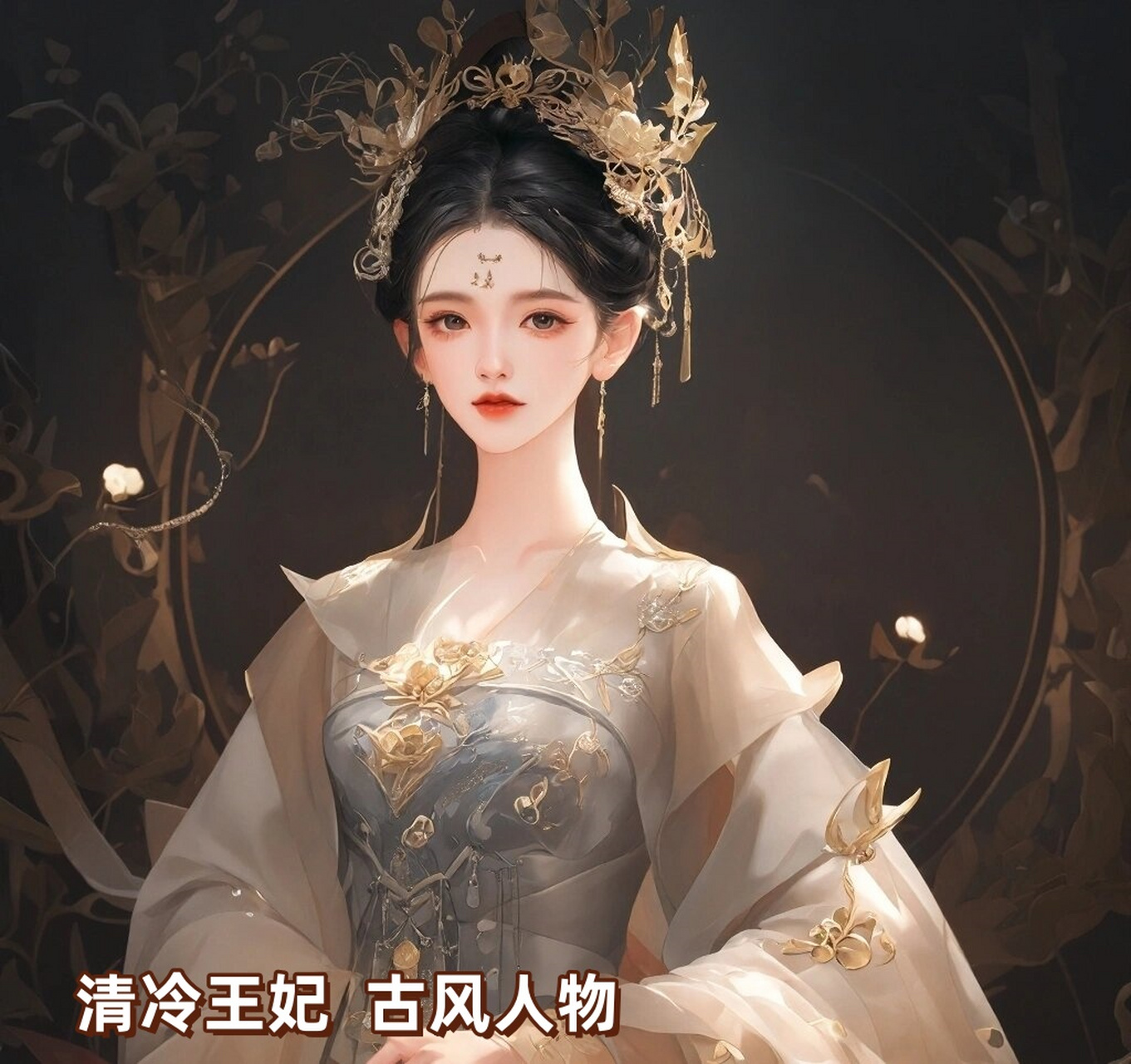 清冷王妃  古风人物  那位清冷王妃,宛如冬天里的一朵冰莲花,清雅高洁