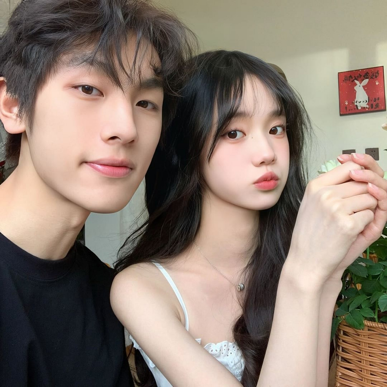 热恋情侣真人头像~ 小众超甜情侣头像~#最靓头像壁纸征集赛# #情侣