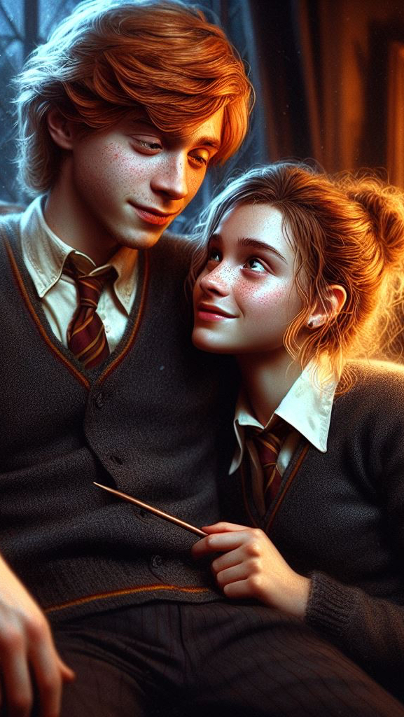 赫敏和罗恩秀恩爱