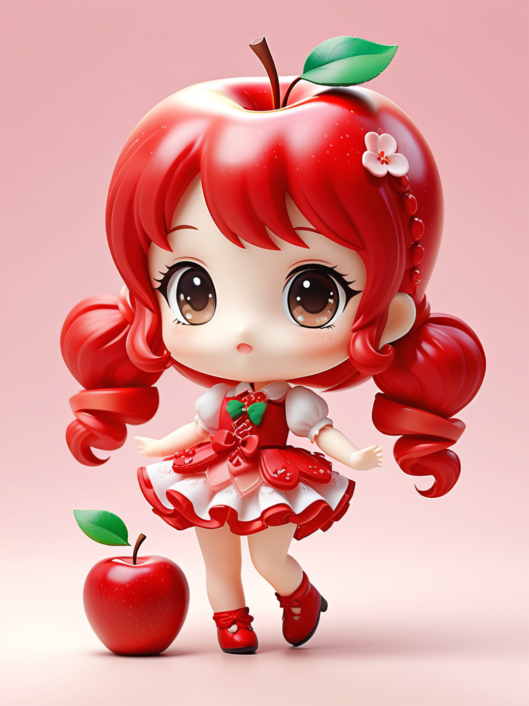 头像图片可爱q版苹果苹果卡通人小苹果q版萌图图片头像q版头像水果