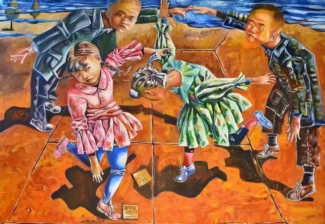 "他们都是需要写实的风格,而熊庆华一直画的是抽象画,他把人物的脸画