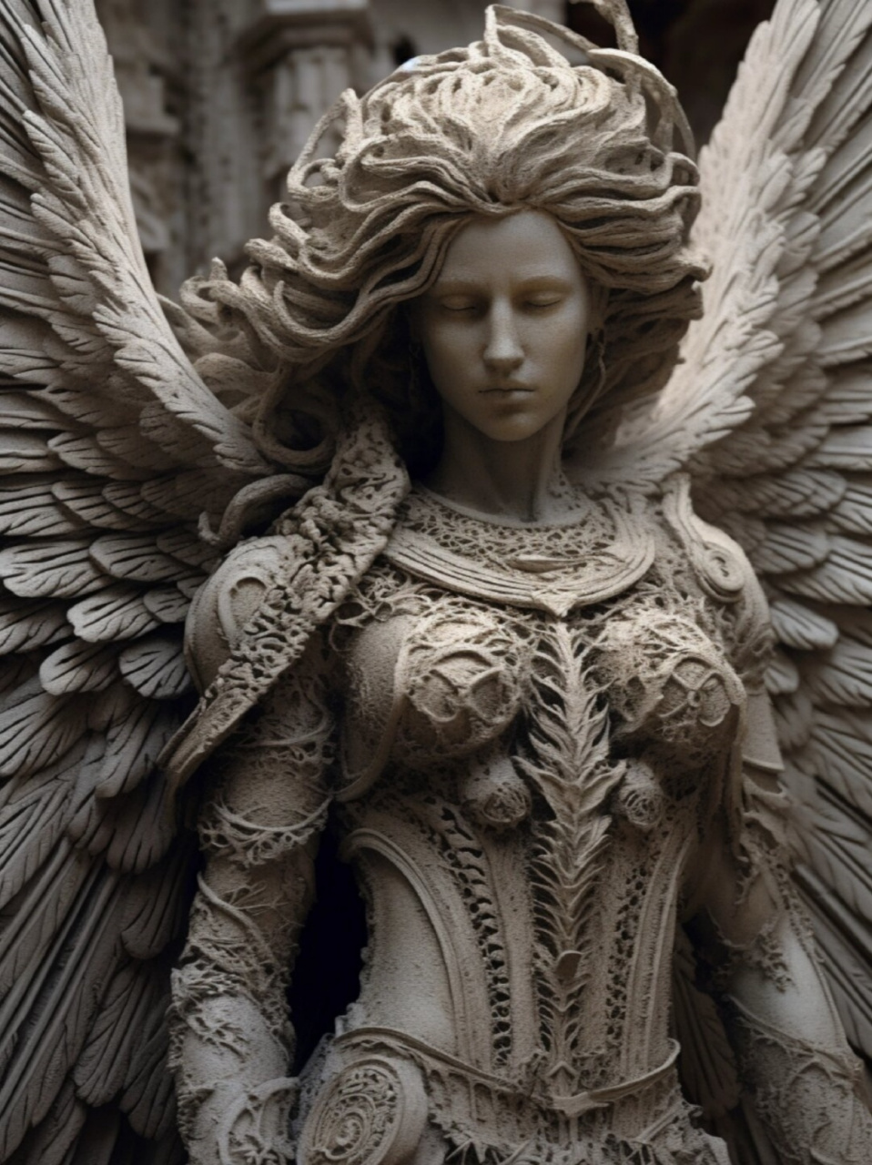 或许你就是  ai创作《天使》: 在繁星点点的夜空下,一位天使展翅翱翔