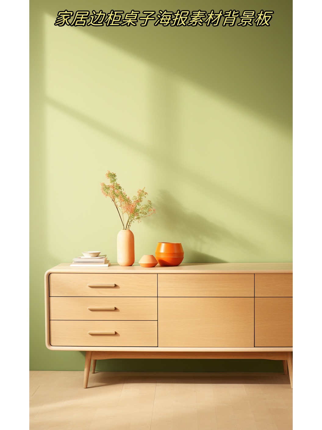 家居边柜桌子海报素材背景板